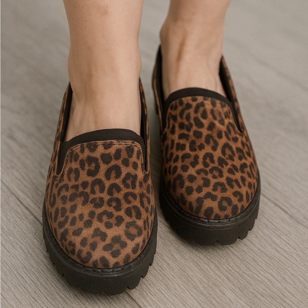 CLARKS Leopard Print Slip-On Women's Shoes